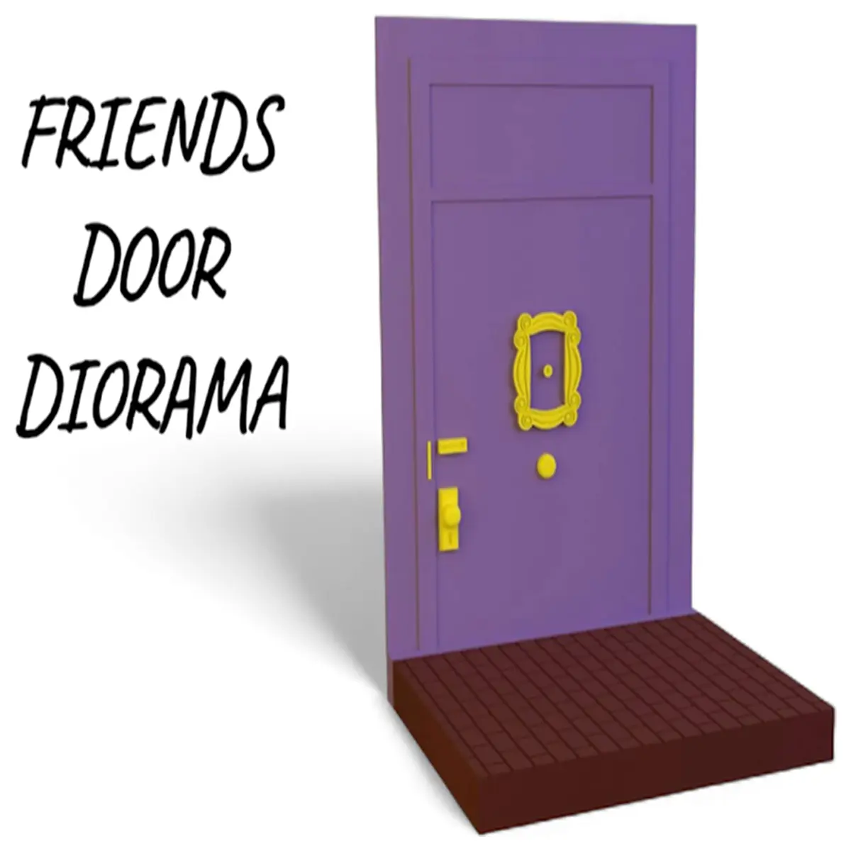 Friends TV Show Miniature Scene 3D Printed Retro Living Room Display Model Decoration Toy Set