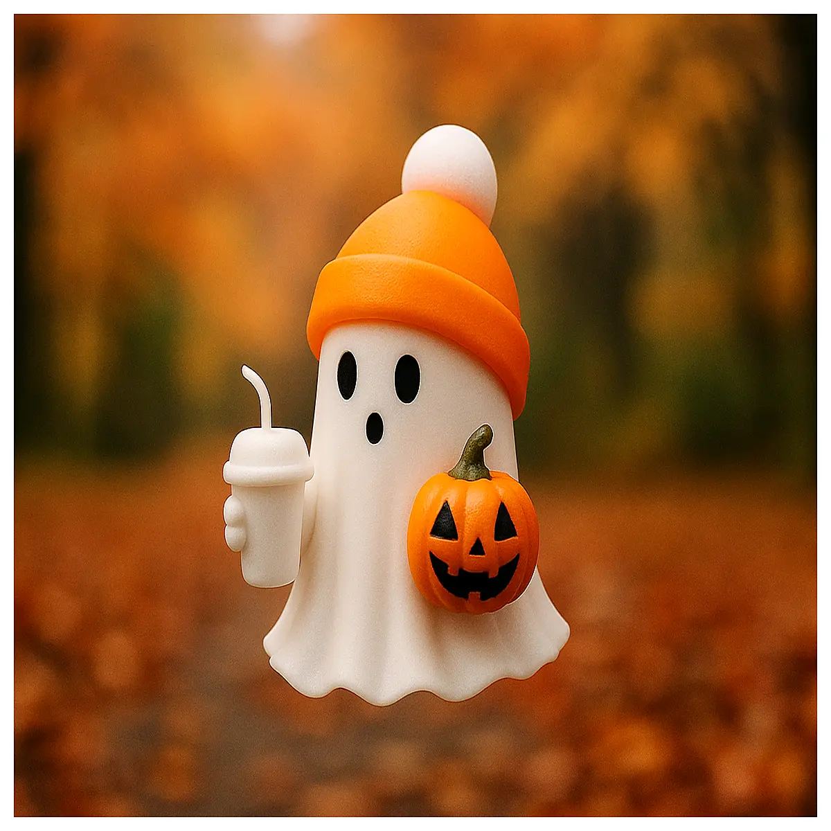 cute ghost figurine for home decor spooky halloween decoration items adorable miniature ghost statue shelf ornament