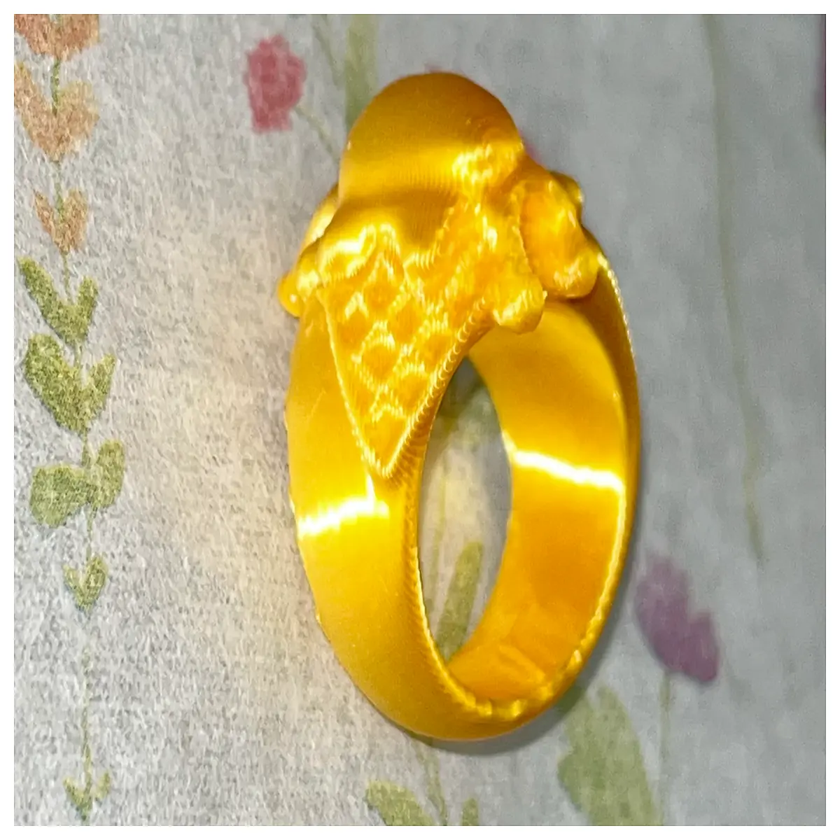 Gold Ice Cream Ring Women s Sweet Finger Ring Fitness Accessory Gym Gear Ice Cream Design