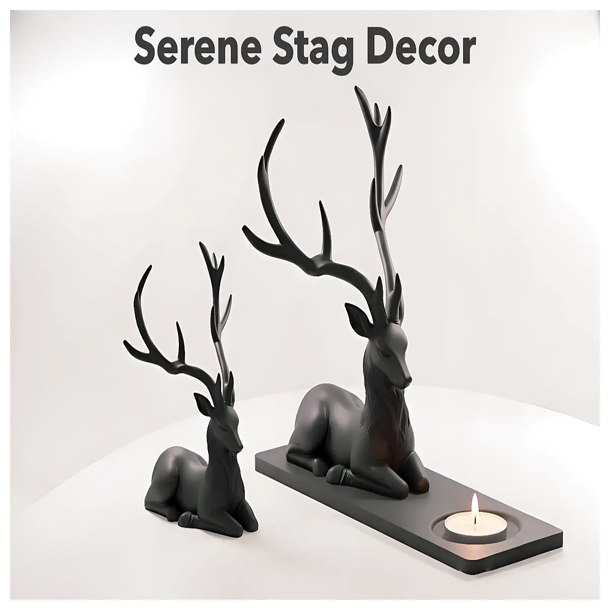 Serene Deer Figurine Candleholder Decoration Deer Display Home Decor Living Room Decoration Desktop Placement Gift Choice