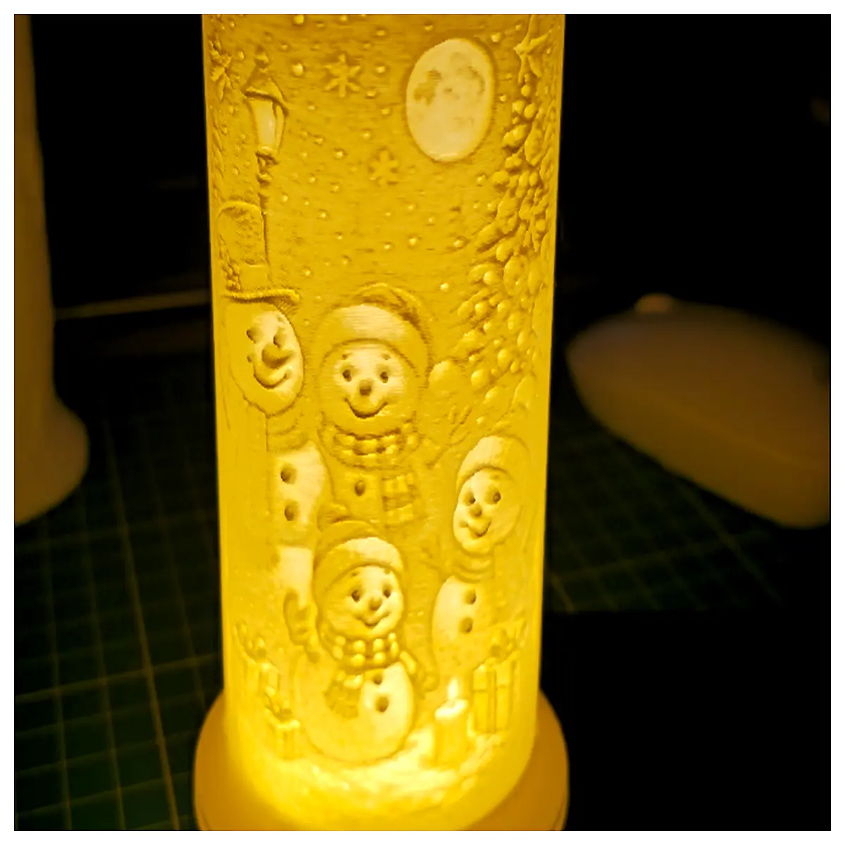engraved snowman christmas ornament personalized holiday decor laser cut wooden winter figurine festive table centerpiece