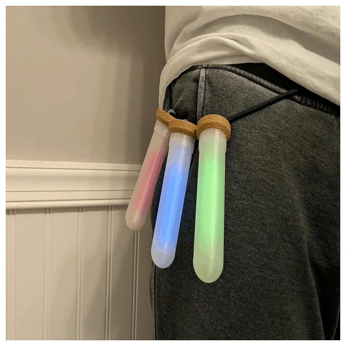Glow Stick Liquid Bottle Twist Cap Keychain Party Favor Creative Gift Glow Liquid Bottle Accessories