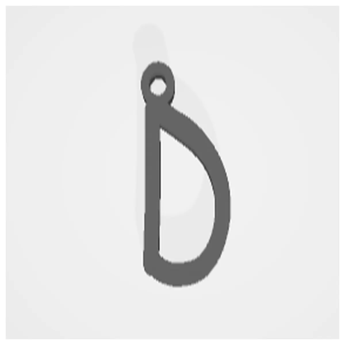 D Shaped Keychain Car Decoration Accessory Key Chain Parts Car Accessories Keyring Replacement
