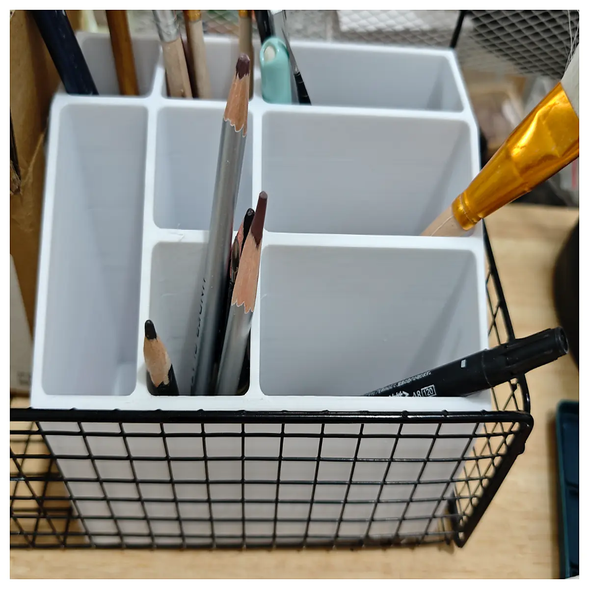 Calligraphy Brush Organizer Box Pen Holder Drawing Tools Brush Case Art Supplies Writing Collection Box Brush Organizer