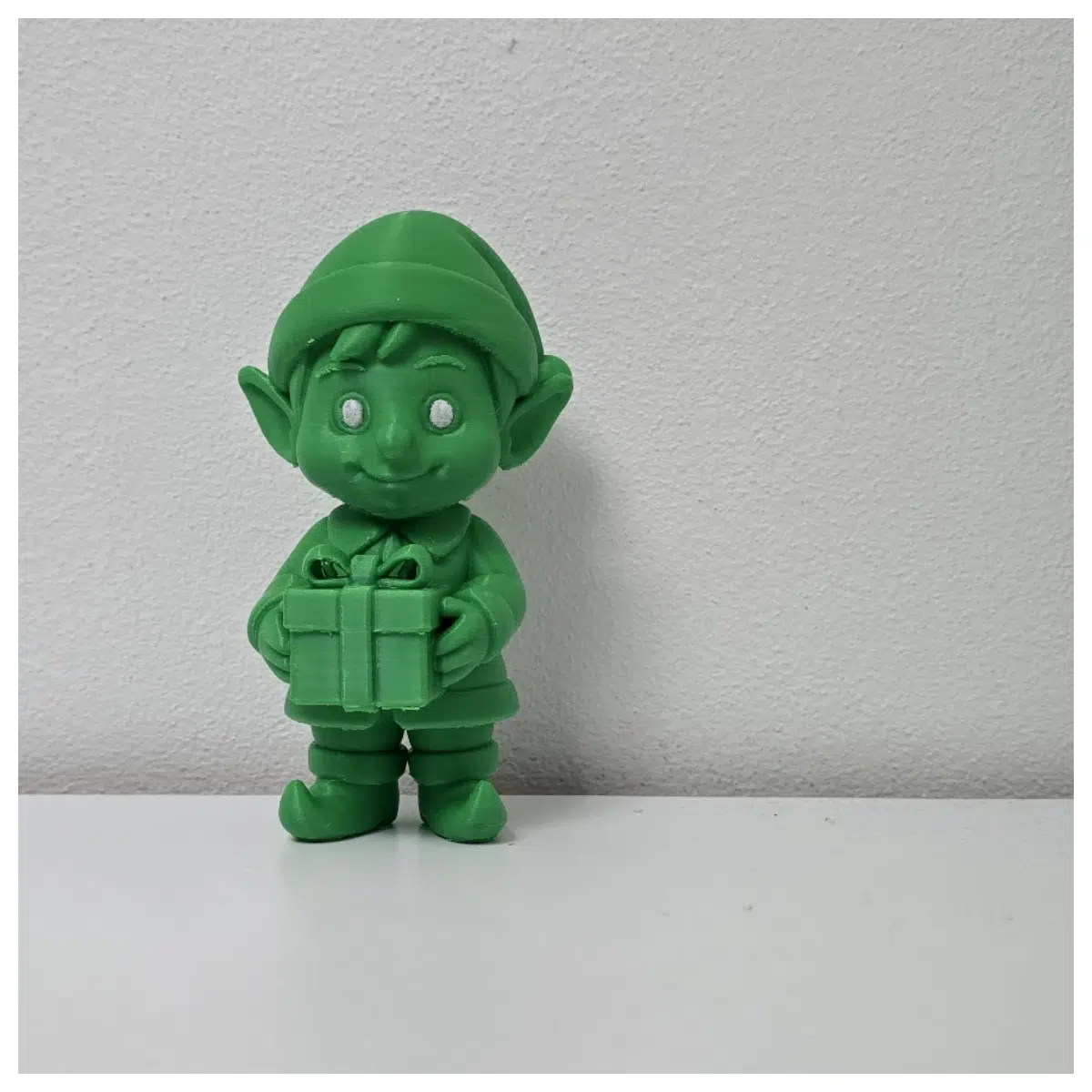 cute elf figurine with gift box xmas decor holiday table centerpiece