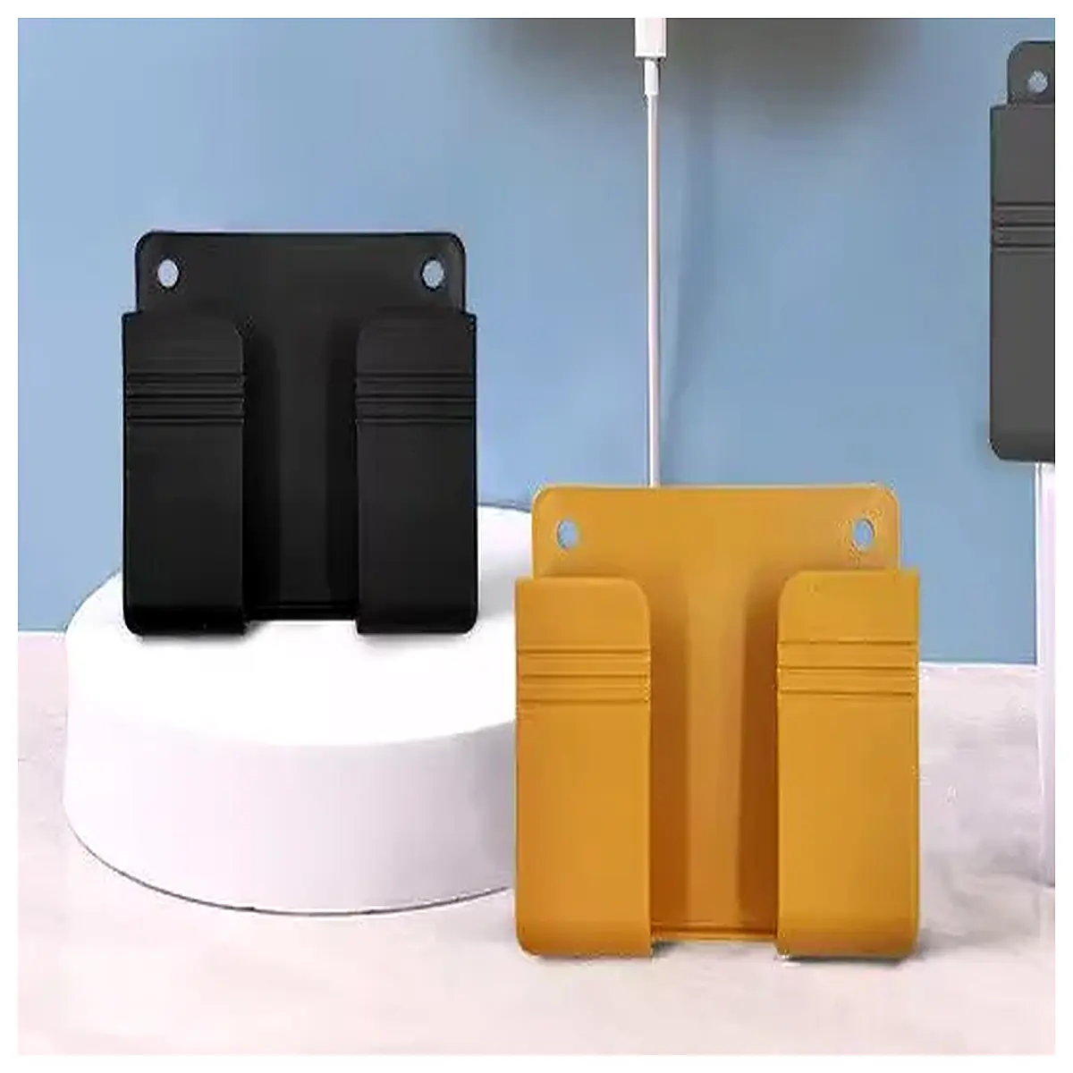 Phone Holder Wall Mount Organizer Charging Stand Phone Desk Holder Mobile Accessory Charging Bracket Storage Box