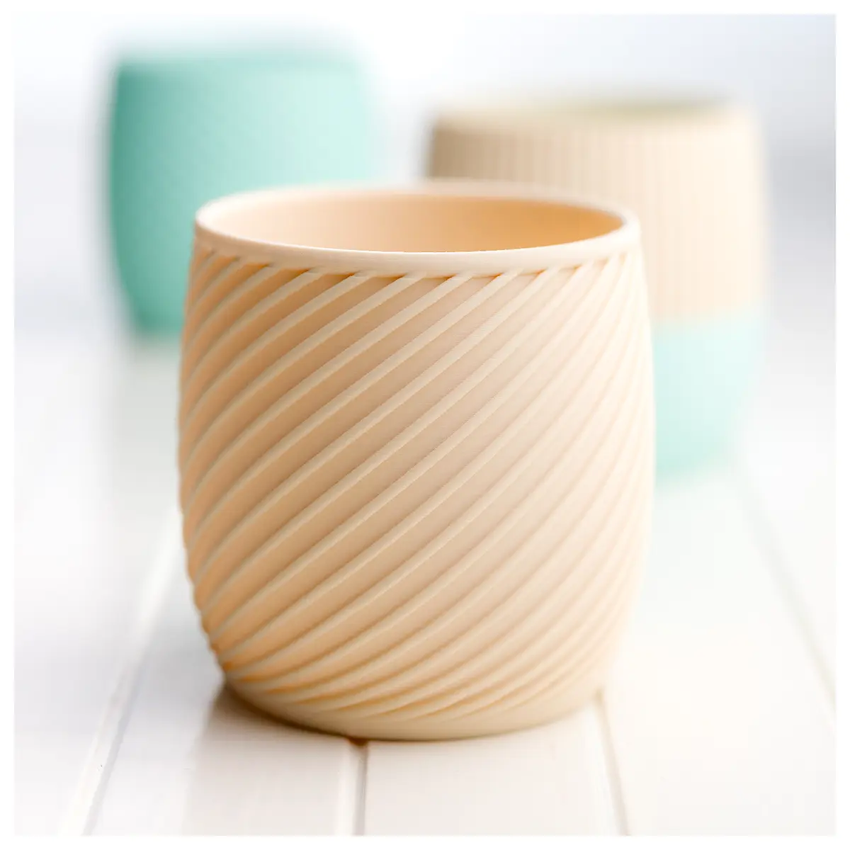 Spiral d Flower Pot Cup Creative Garden Decor Indoor Outdoor Planter Plant Container Floral Pot Dish Garden Accessories