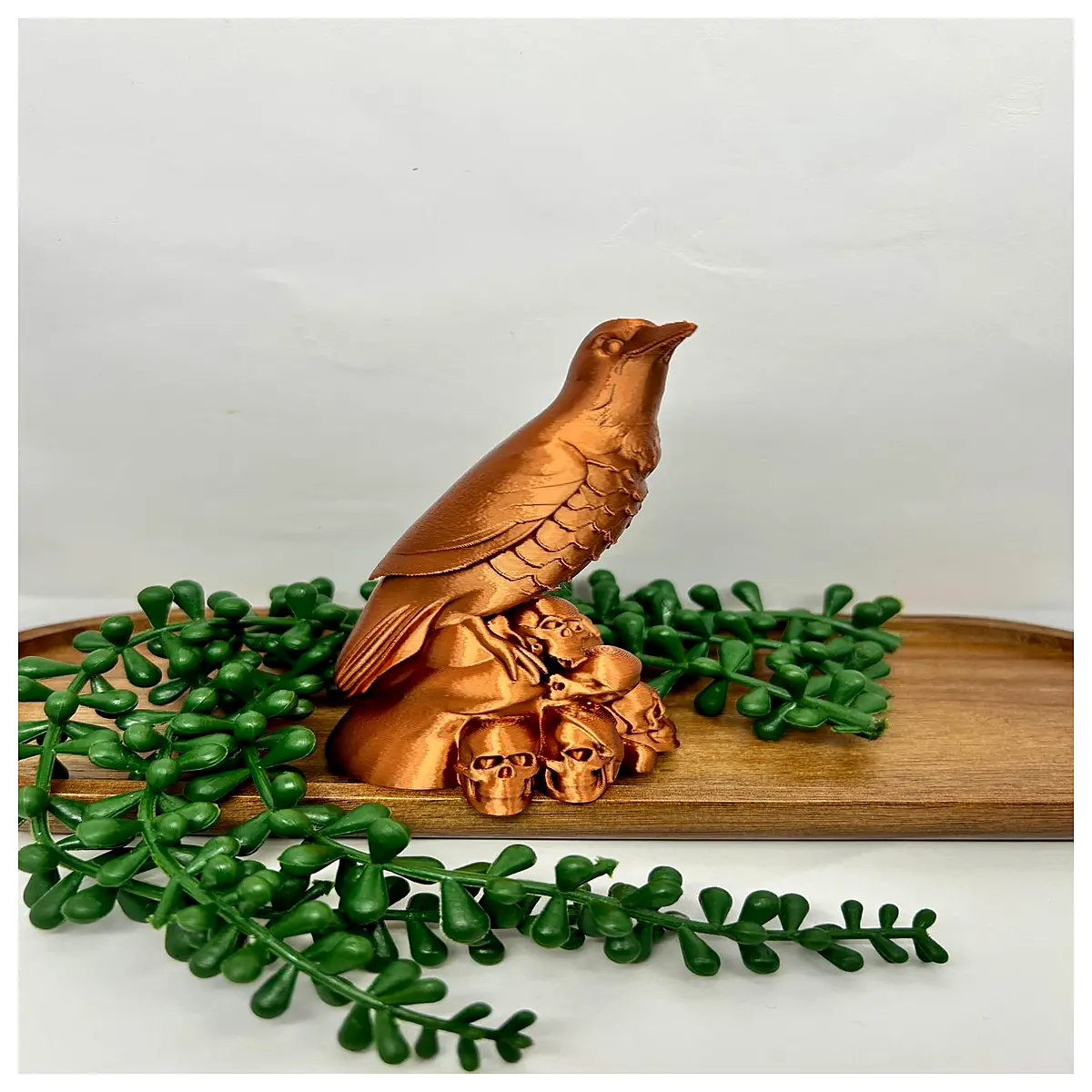 Crow Skull Model Decoration Desk Ornament Bird Collection Art Memorial Gift Crow Skull Model