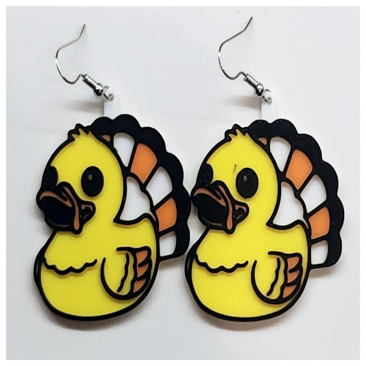 Turkey Earring Rubber Duck Shape Stud Earrings Women Student Cute Decorative Earrings Trendy Earring Accessories