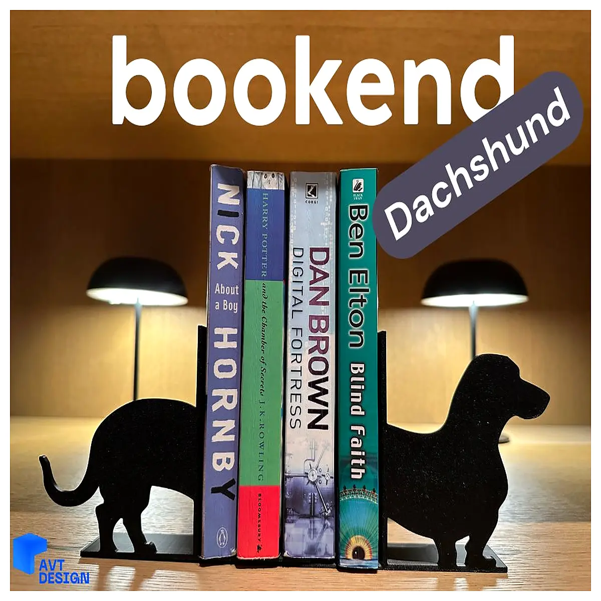 Dachshund Book Stand AVT Design Model Dog Bookshelf Pet Reading Furniture Creative Shelf Storage