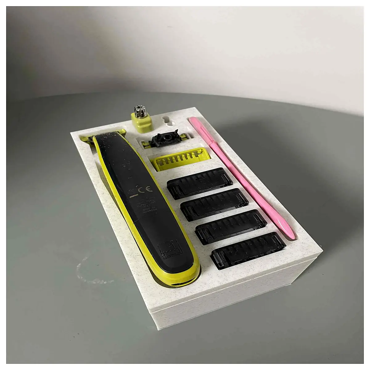 OneBlade Trimmer Organizer Tray Beard Trimmer Accessories Storage Box Grooming Organizer Trimmer Mat Accessory