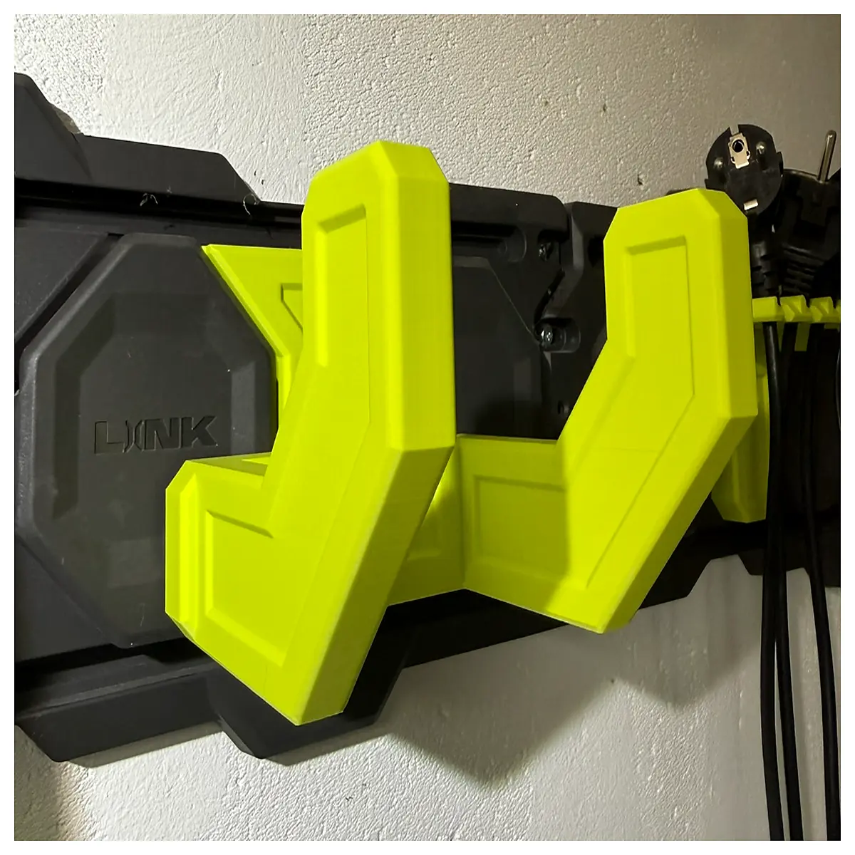 ryobi link double hook short duty wall mount organizer for tools garage storage