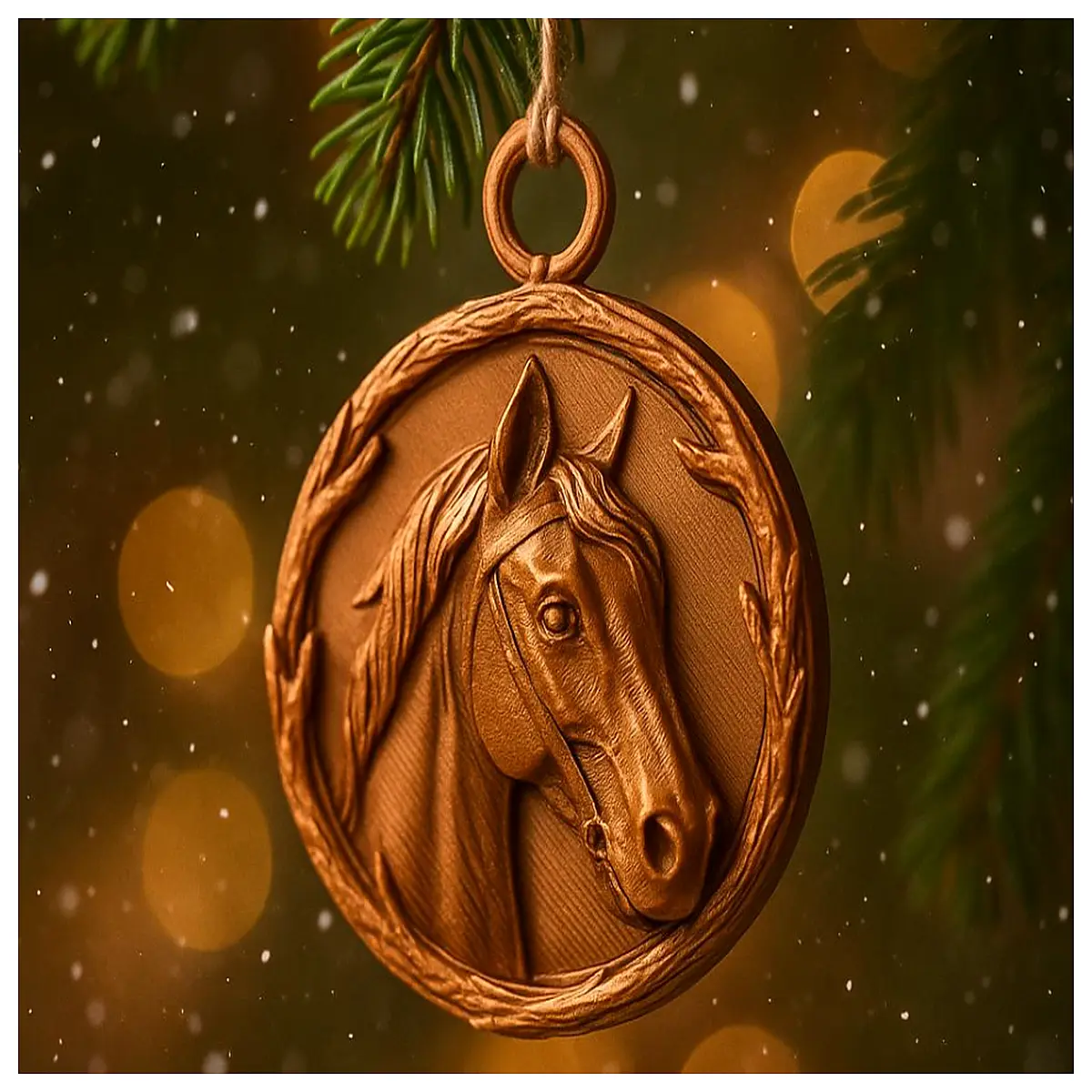 Christmas Tree Decoration Horse Toy Festive Decor Kids Toy Christmas Gift Tree Accessories Holiday Ornament