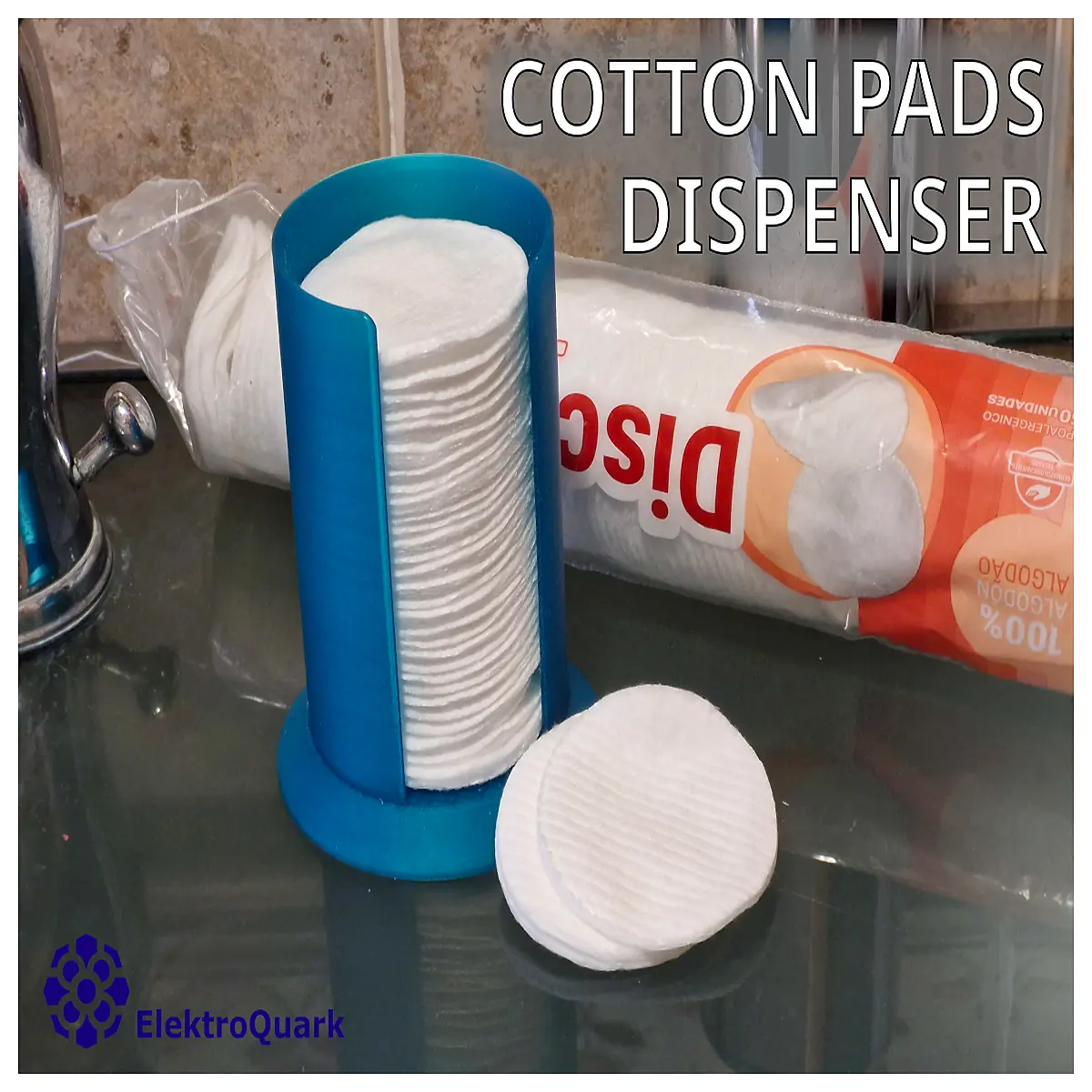 cotton pad dispenser holder for bathroom vanity countertop automatic or manual cotton ball organizer box for beauty salon and home use
