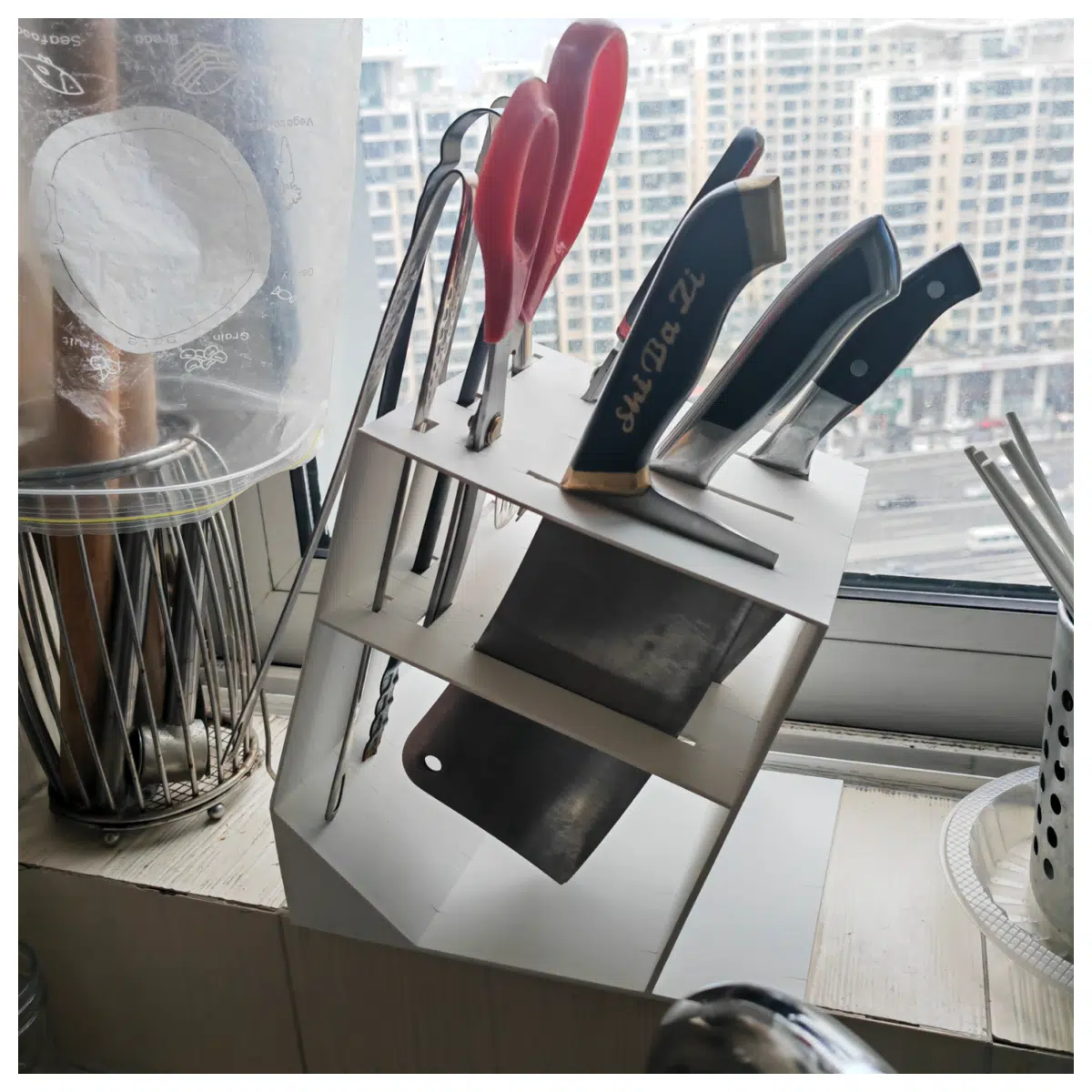kitchen holder magnetic strip wall mounted organizer for chef knives scissors and tongs storage rack