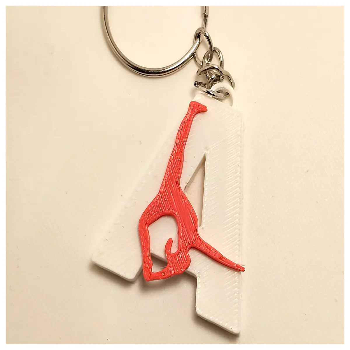 Yoga Keychain Upside Down Pose Fitness Gift Keyring Sports Memorabilia Student Accessory Gym Decor