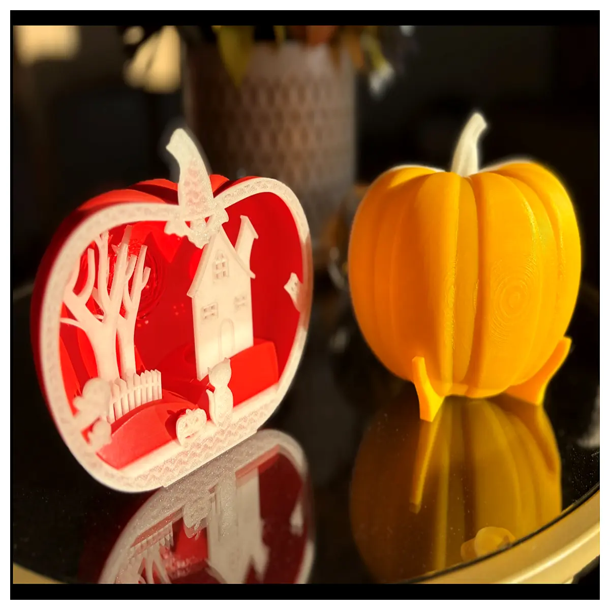Haunted House 3D Model Glow in the Dark Horror Scene Decoration Toy Halloween Gift