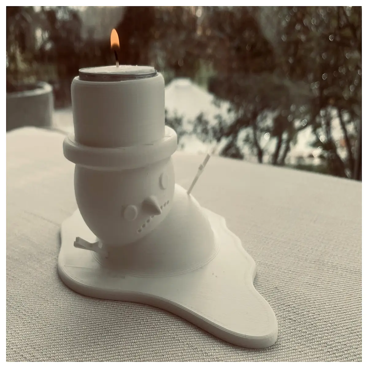 Melting Snowman Candleholder Set Various s Festive Decoration Christmas Gift Creative Home Decor Ice Theme