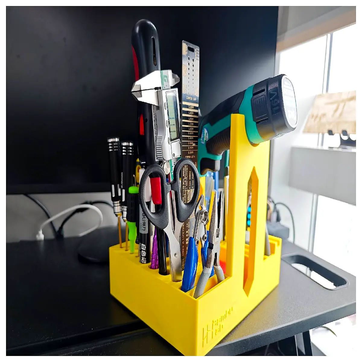 Tool Organizer Stand with Drill Caliper Holder Electronic Tool Storage Repair Tool Rack Measuring Instrument Support