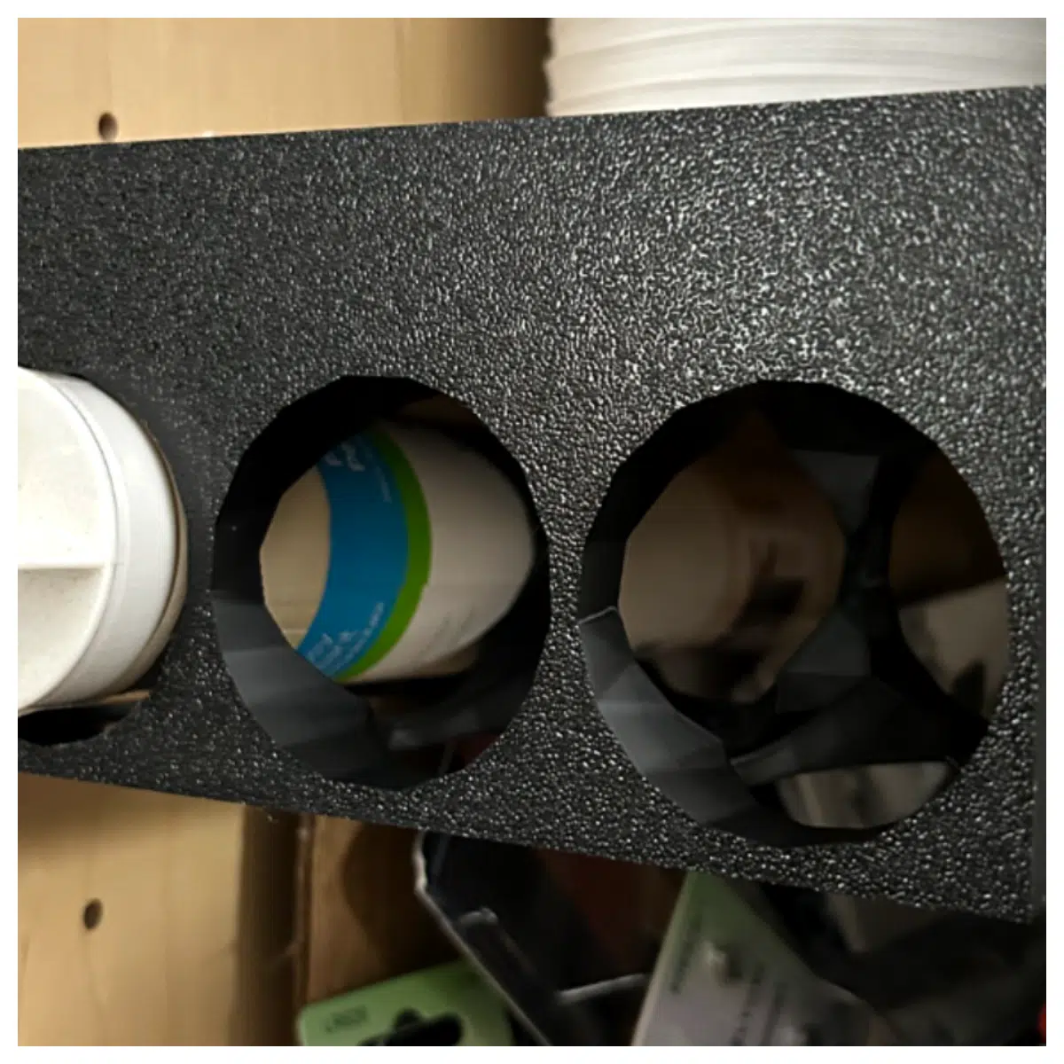 under shelf vinyl roll holder organizer rack for craft storage