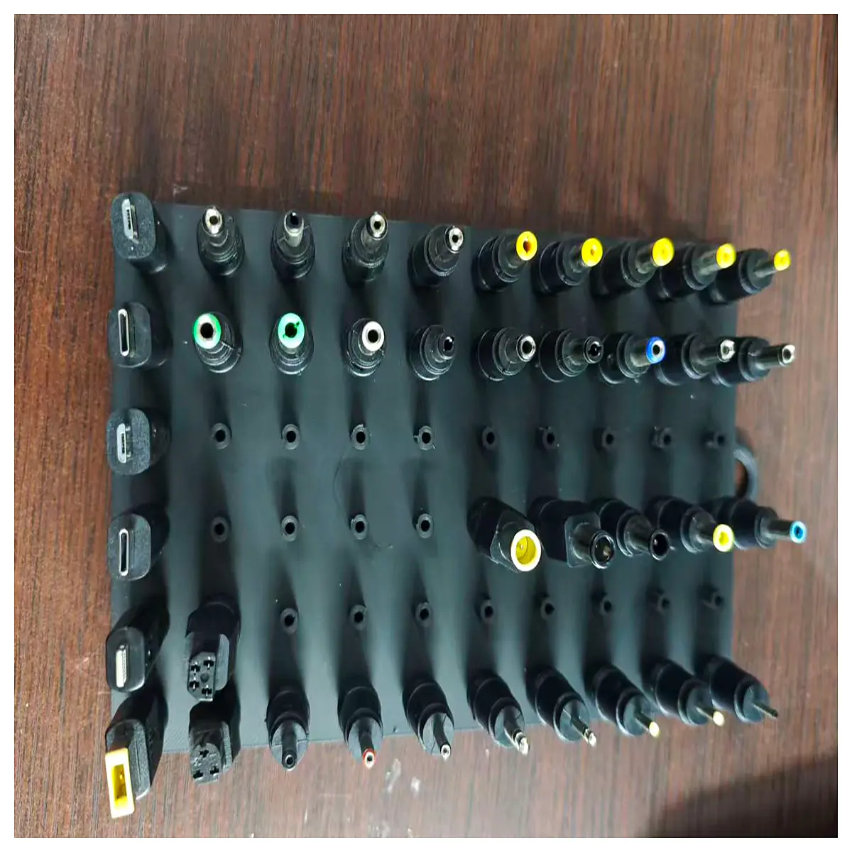 DC55 Connector Organizer Case Electronic Component Storage Rack Black Computer Accessories Protection Storage DIY Projects