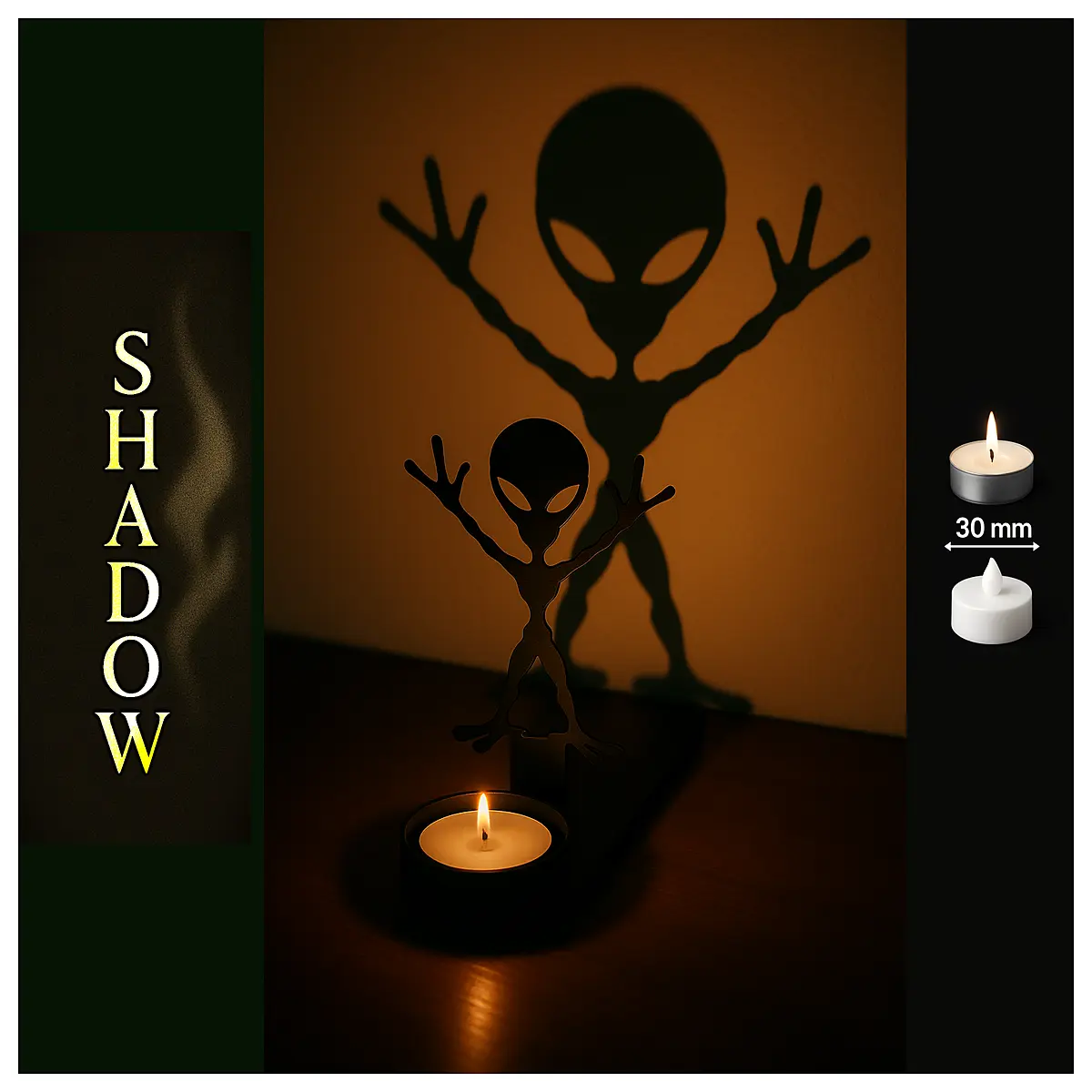 alien shadow art print wall decor sci fi space poster for bedroom living room modern abstract home decoration