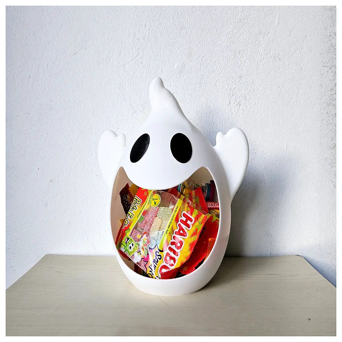 ghost bowl aesthetic decor spooky halloween party serving dish translucent resin table centerpiece