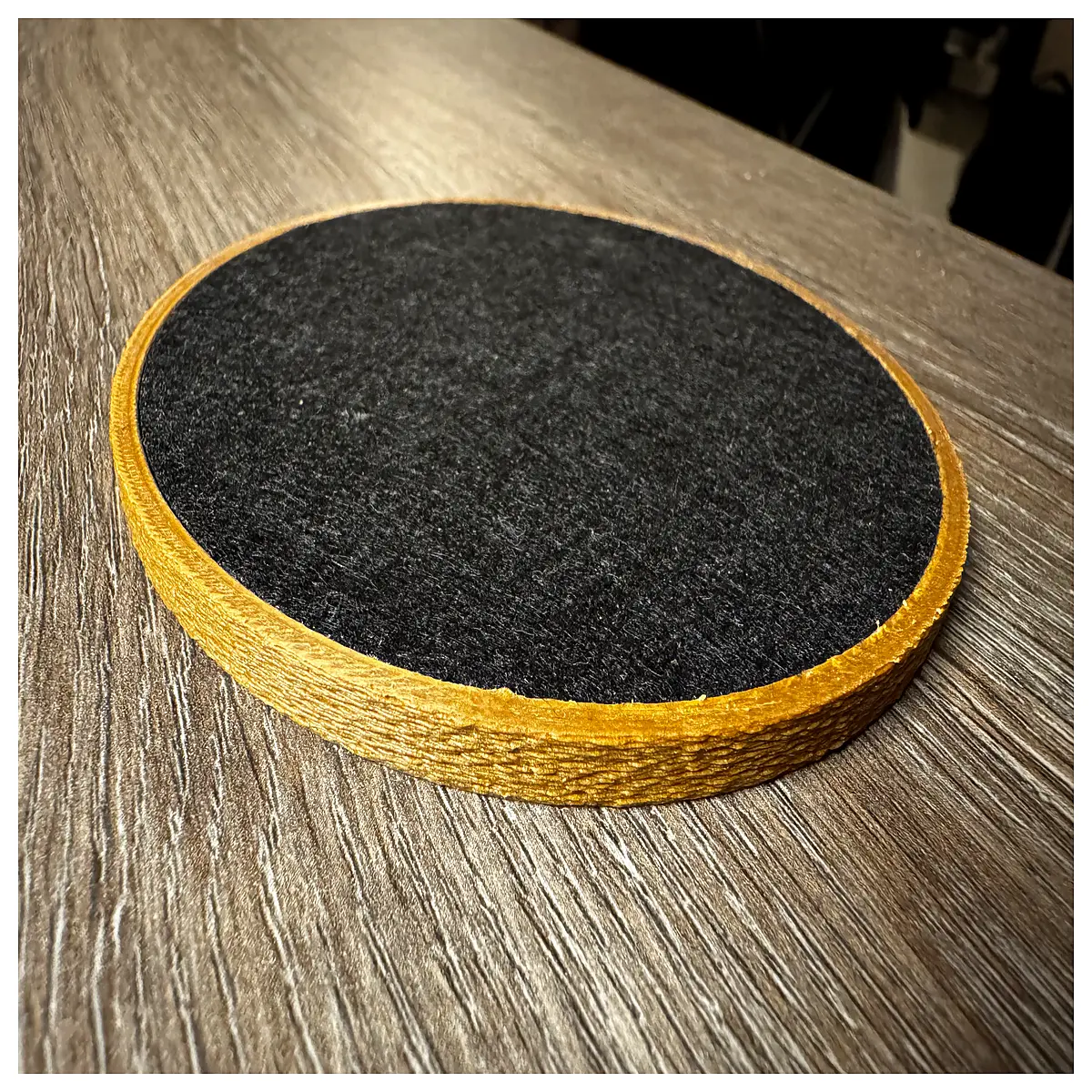 felt wood coaster set for hot coffee mugs rustic table protection anti slip drink mat