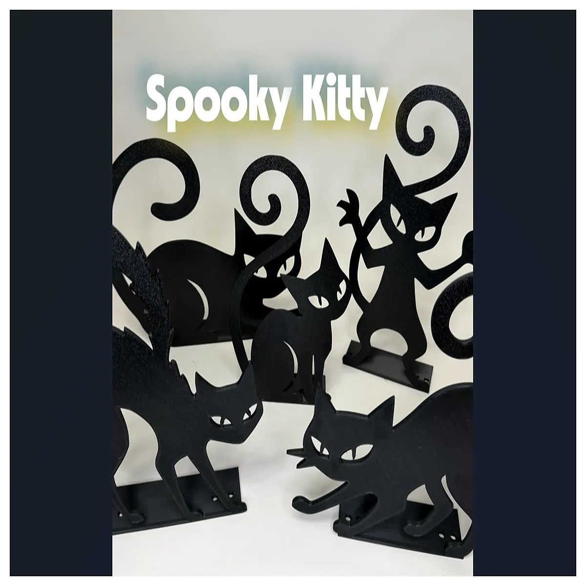 cute ghost cat plushie spooky stuffed animal for halloween decor soft black cat toy haunted house prop