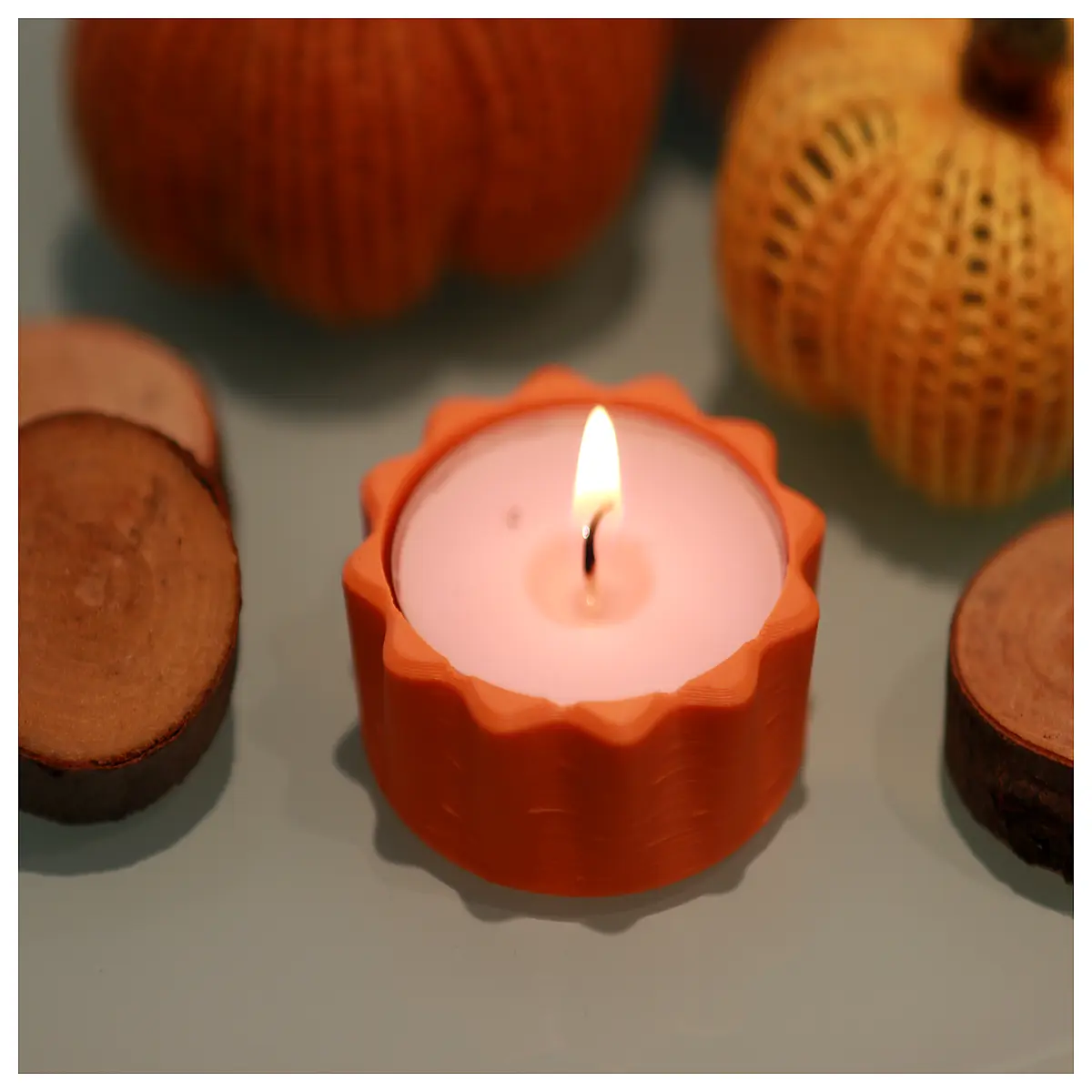 Candle Holder Decor Accent Ceramic Display Piece Tabletop Decoration Gift Idea Festive Ornament