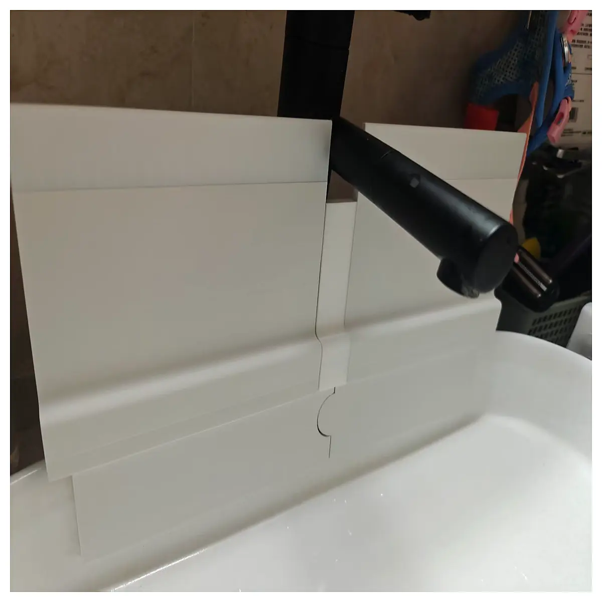 bathroom vanity backsplash splash guard waterproof wall protector for vessel sink counter tile