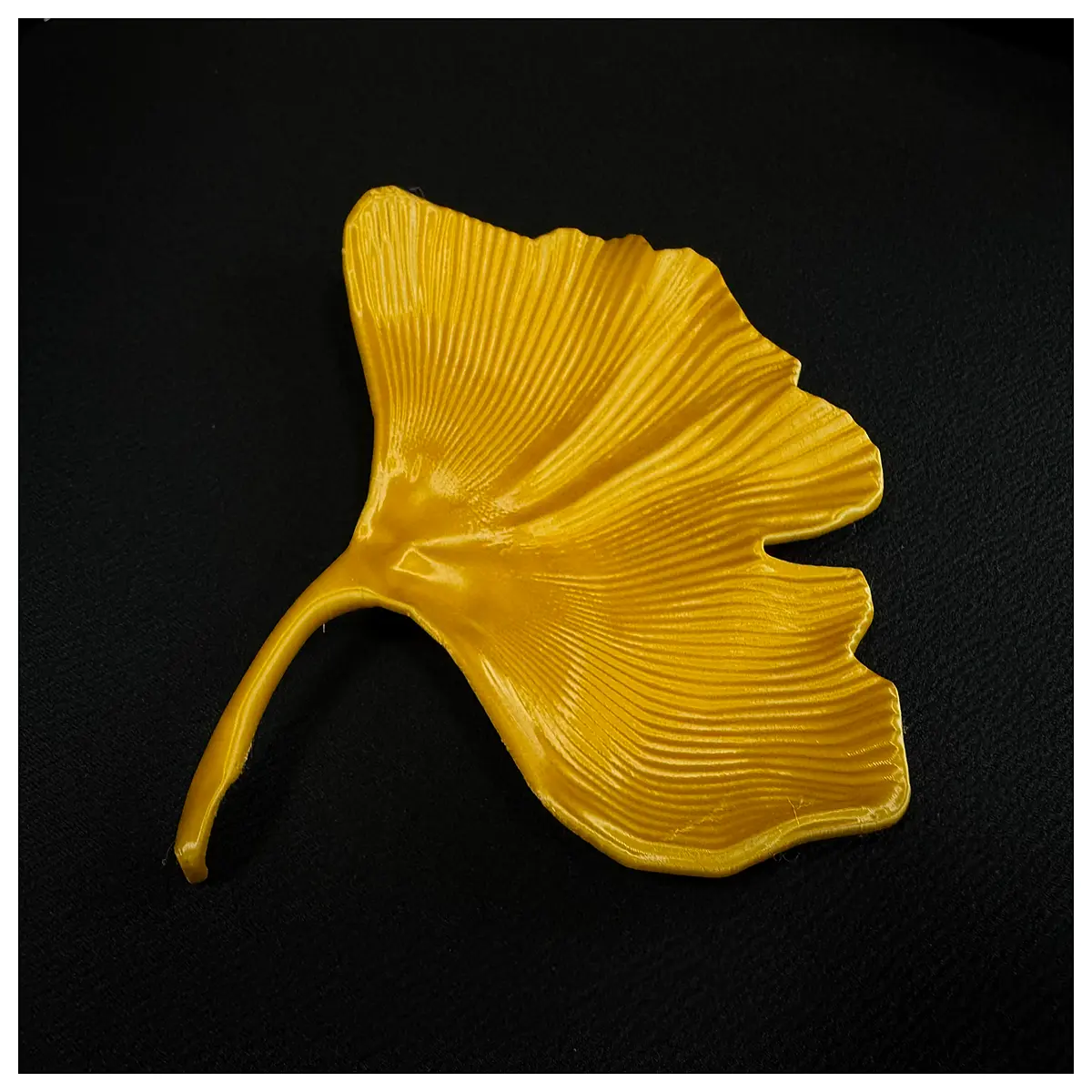 ginkgo leaf tray autumn decor gilded table centerpiece fall harvest home accent