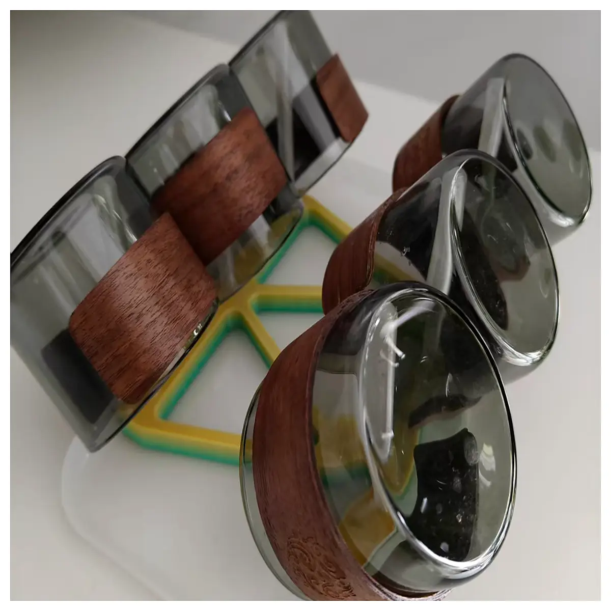 printed tea cup storage rack organizer for small mugs desktop