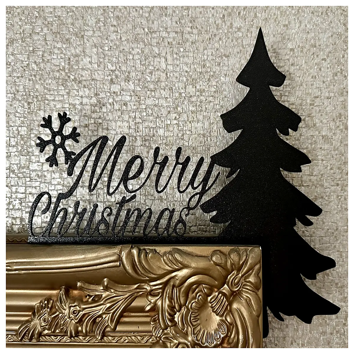 Christmas Photo Frame Corner Decorations Festive Decor Holiday Gift New Year Ornament Photo Border Accessories