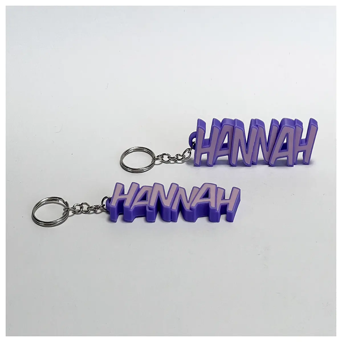 Personalized Keychain Hannah Name Charm Lucky Gift Memorial Accessory Keyring Decoration