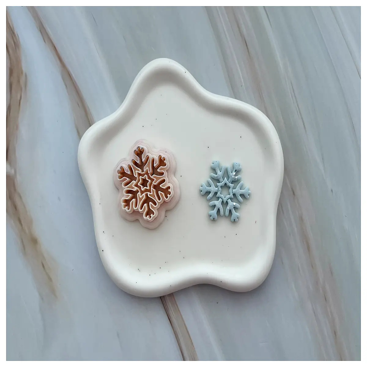 Soft Clay Earrings Making DIY Handmade Earrings Snow Flake Earring Shape Beginner Friendly