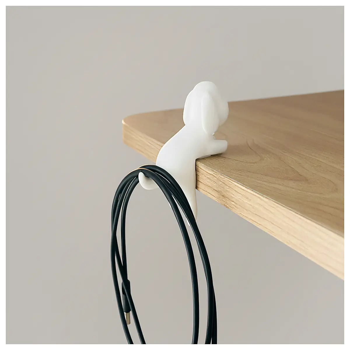 cute dog desk hook cable organizer for wires desktop cord management clip holder pet style wire tidy storage