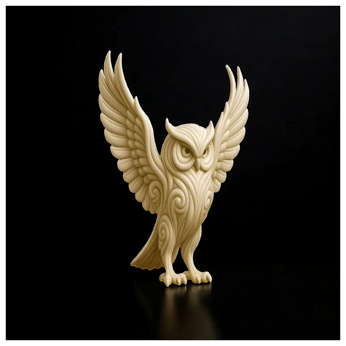 Elegant Owl Sculpture Home Decor Wisdom Symbol Art Figurine Bird Decoration Nature Style