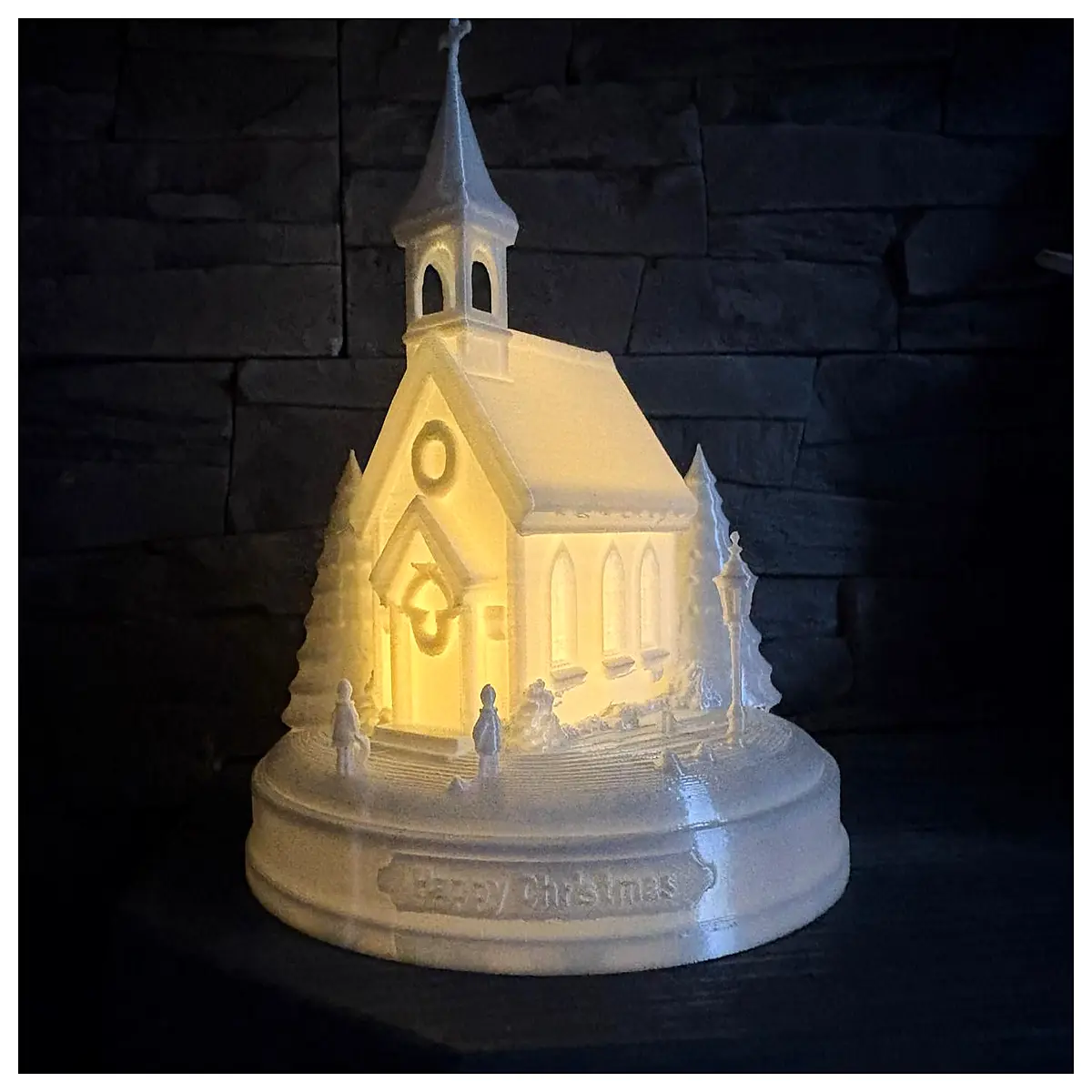 miniature church for christmas tree decoration nativity scene accessories holiday home decor
