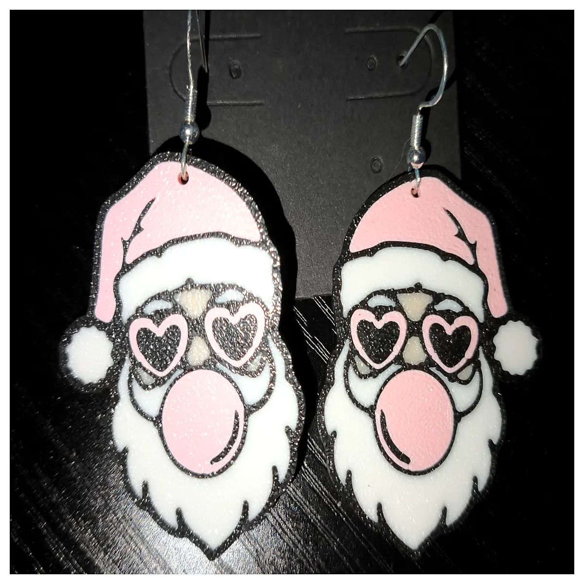 Bubblegum Santa Earring Festive Candy Ornament Christmas Gift New Year Accessory Candy Earrings Christmas Earring Decoration