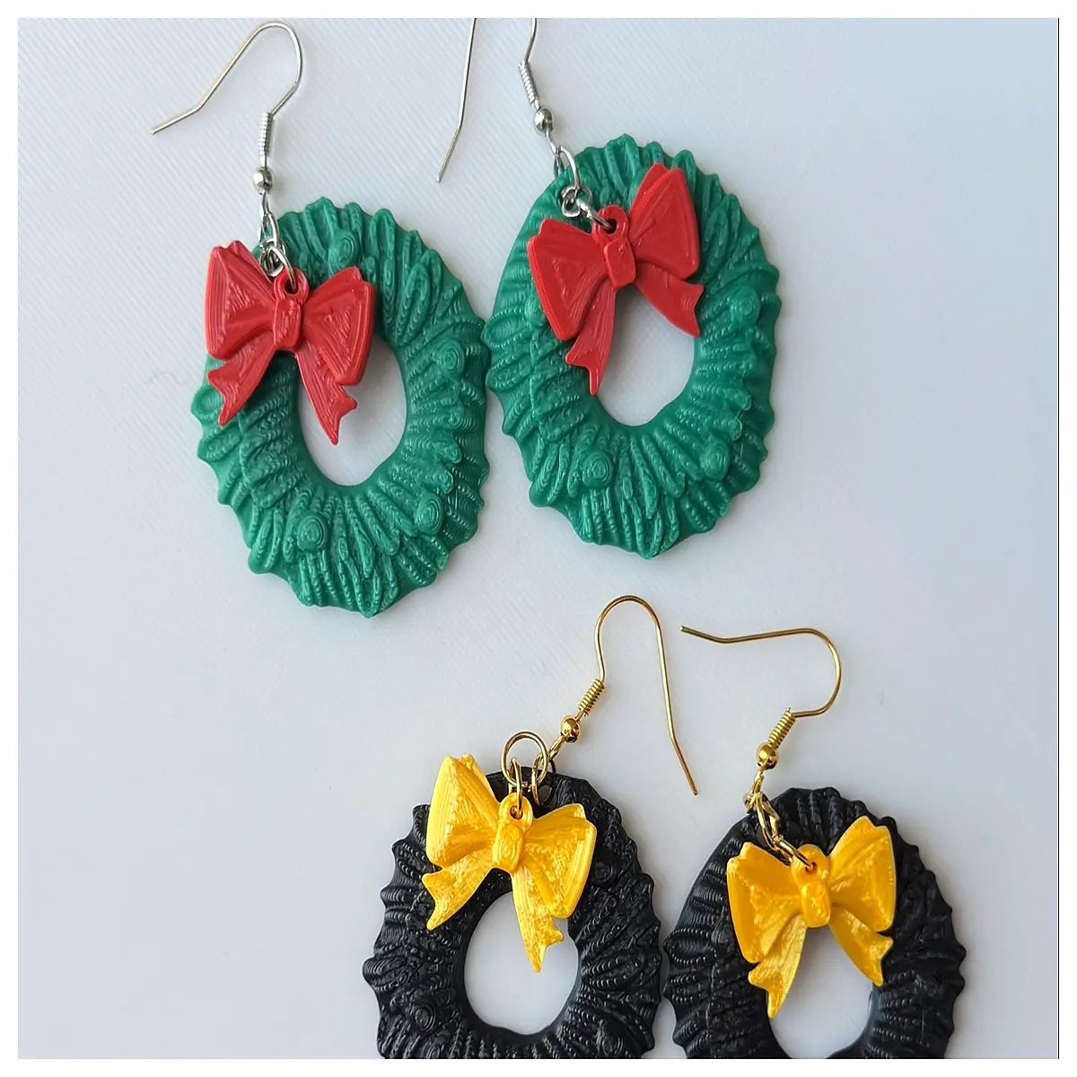 Christmas Flower Hoop Earrings Women s Festive Decoration Earring Christmas Accessories Christmas Flower Hoop Earrings Christmas Gift