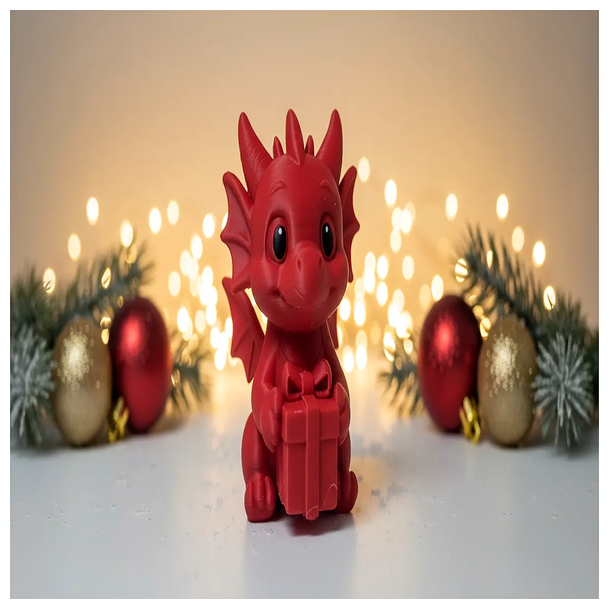 Baby Dragon Figurine Christmas Decoration Festive Ornament Gift Toy Christmas Present Young Dragon Figurine