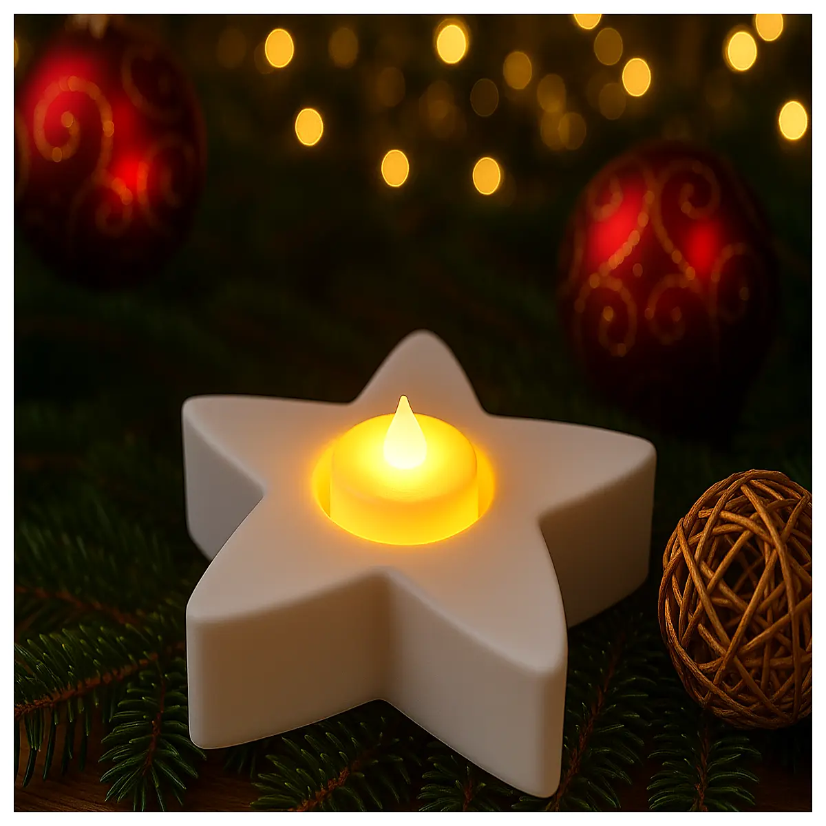 star shaped tea candles bulk festive holiday table centerpieces warm glow flameless candles for christmas decor