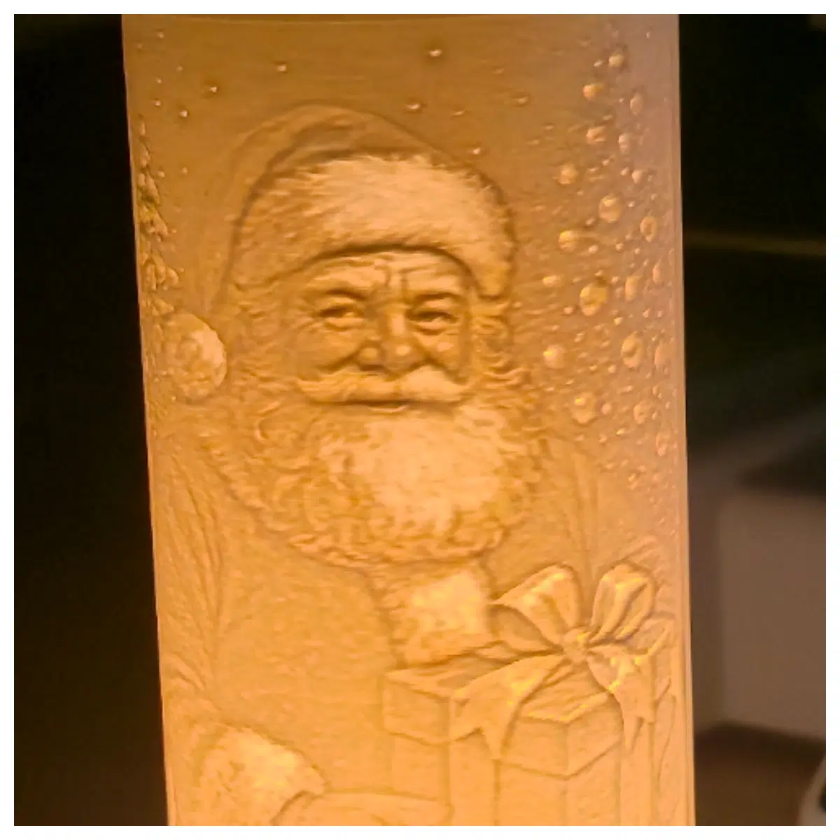 engraved christmas ornament santa claus personalized holiday decor gift