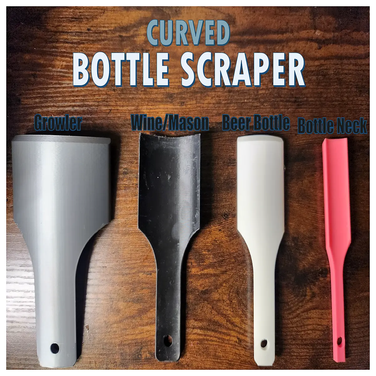 bent scraper tool for removing stubborn glue labels from glass jars plastic bottles metal cans cleaning