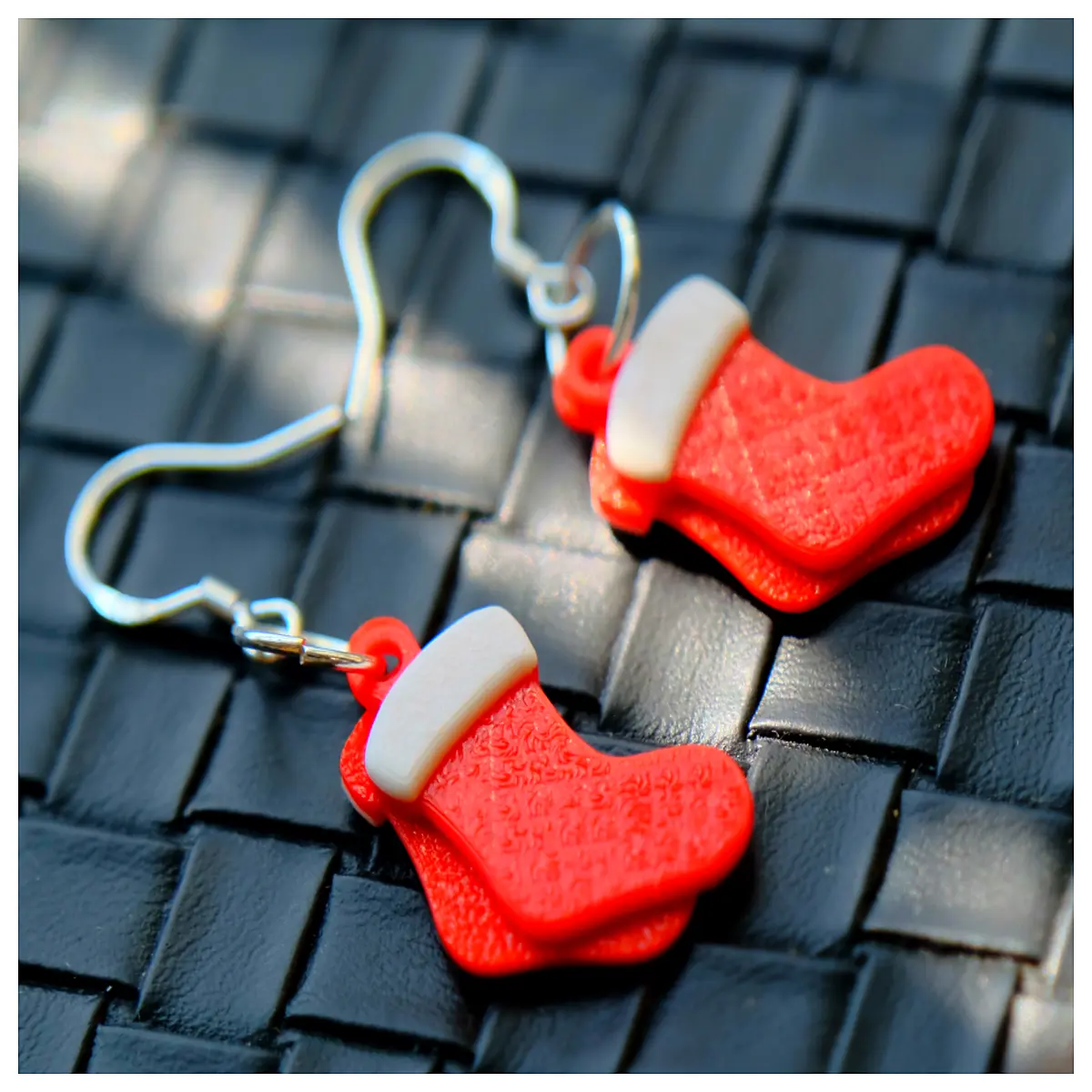 Cute Christmas Stocking Earrings Festive Decor Christmas Gift New Year Earring Holiday Accessory
