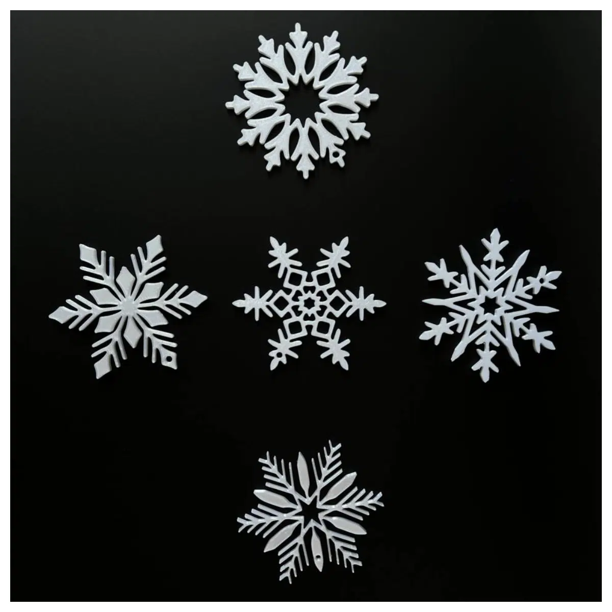 snowflake ornaments for christmas tree hanging decorations winter holiday home decor craft supplies