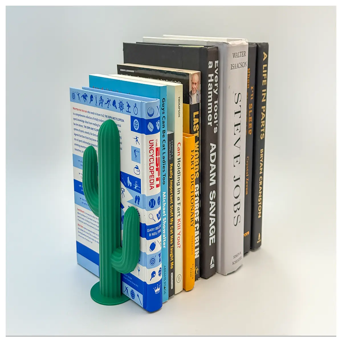 cute cactus bookends for shelves succulent plant shaped desk organizer duty metal book holders for home office decor