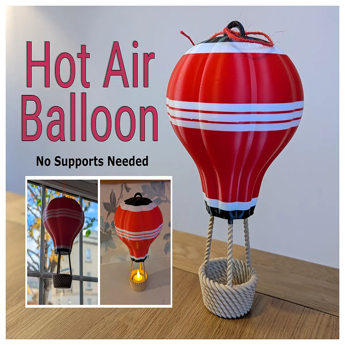 inflatable hot air balloon candle holder for tea lights decorative floating mood lighting party decor