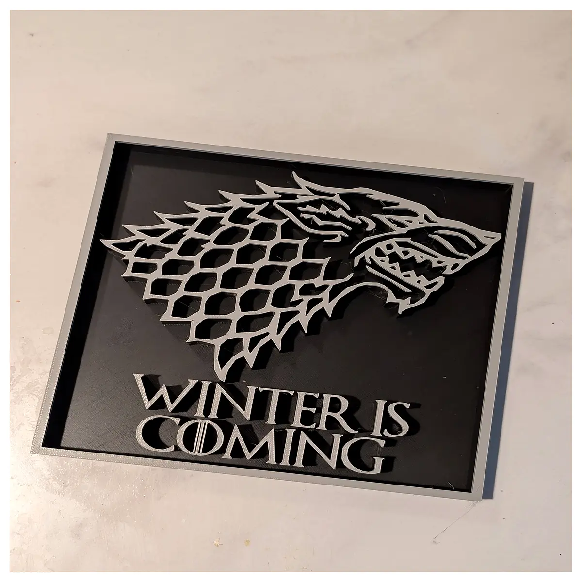 Stark Family Winter is Coming Sign Home Decor Christmas Decoration Ice Snow Theme Wall Hanging Ornament